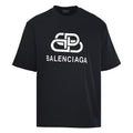 BALENCIAGA Double-B Buckle & Letter Print Short-Sleeve T-Shirt