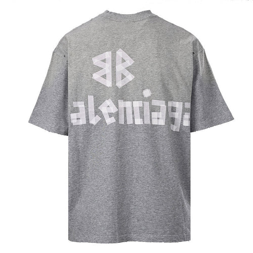 Balenciaga (BLCG) Grey Masking Tape Short-Sleeve T-Shirt