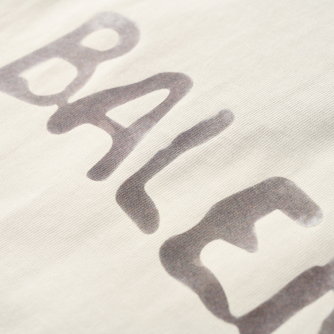 BALENCIAGA Distressed Double-B & Bitcoin Print Short-Sleeve T-Shirt