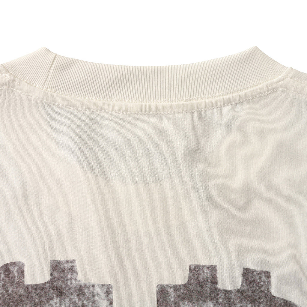 BALENCIAGA Distressed Double-B & Bitcoin Print Short-Sleeve T-Shirt