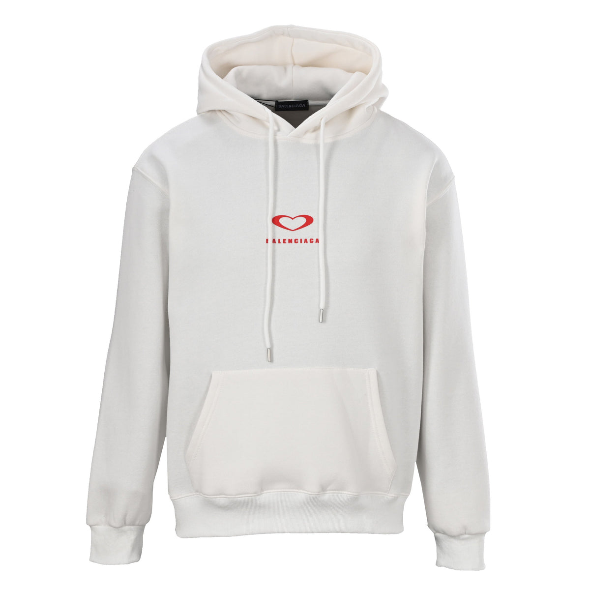 Balenciaga Large-Scale Logo Print Cotton Jersey Hoodie