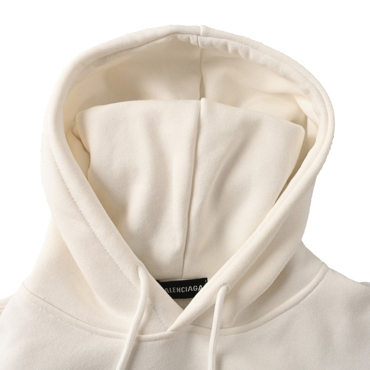 Balenciaga Large-Scale Logo Print Cotton Jersey Hoodie