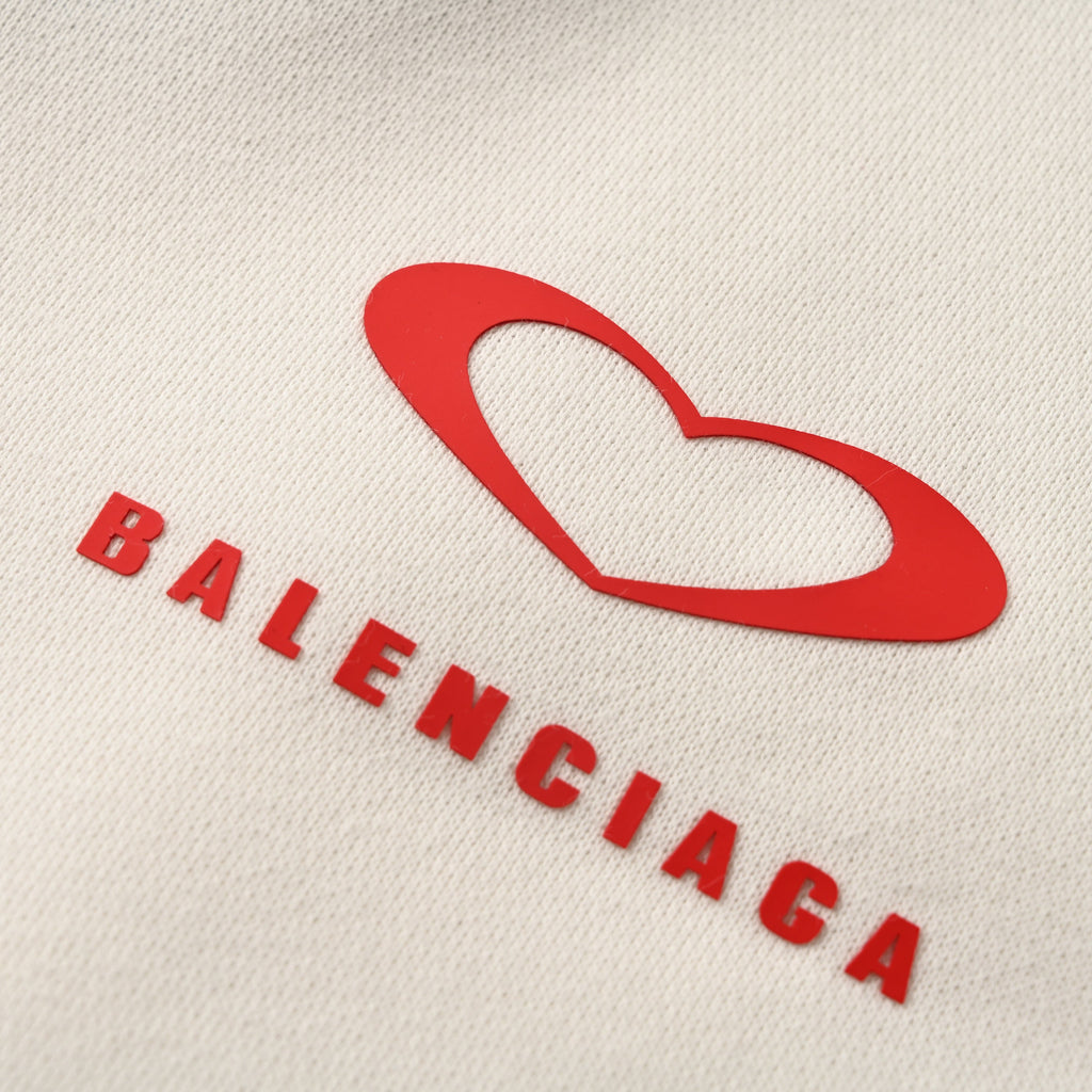 Balenciaga Large-Scale Logo Print Cotton Jersey Hoodie