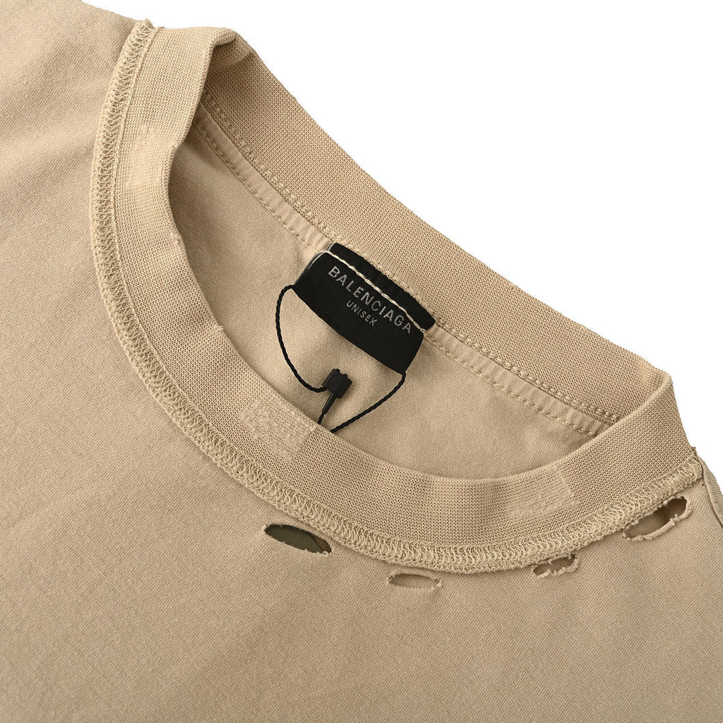 BALENCIAGA Reversible Double-Sided "Cola" Embroidered Short-Sleeve T-Shirt