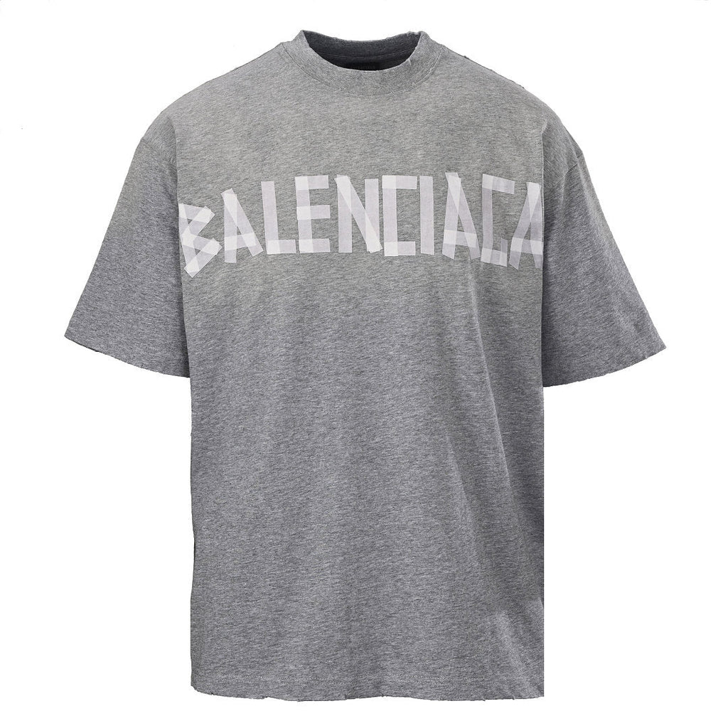 Balenciaga (BLCG) Grey Masking Tape Short-Sleeve T-Shirt