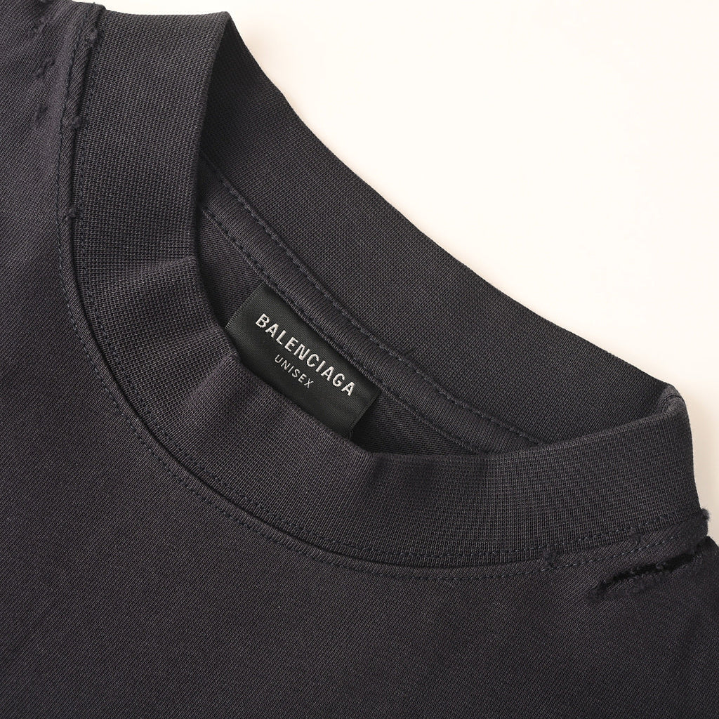 Balenciaga (BLCG) Red Masking Tape-Lettering Short-Sleeve T-Shirt