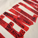 Balenciaga (BLCG) Red Masking Tape-Lettering Short-Sleeve T-Shirt