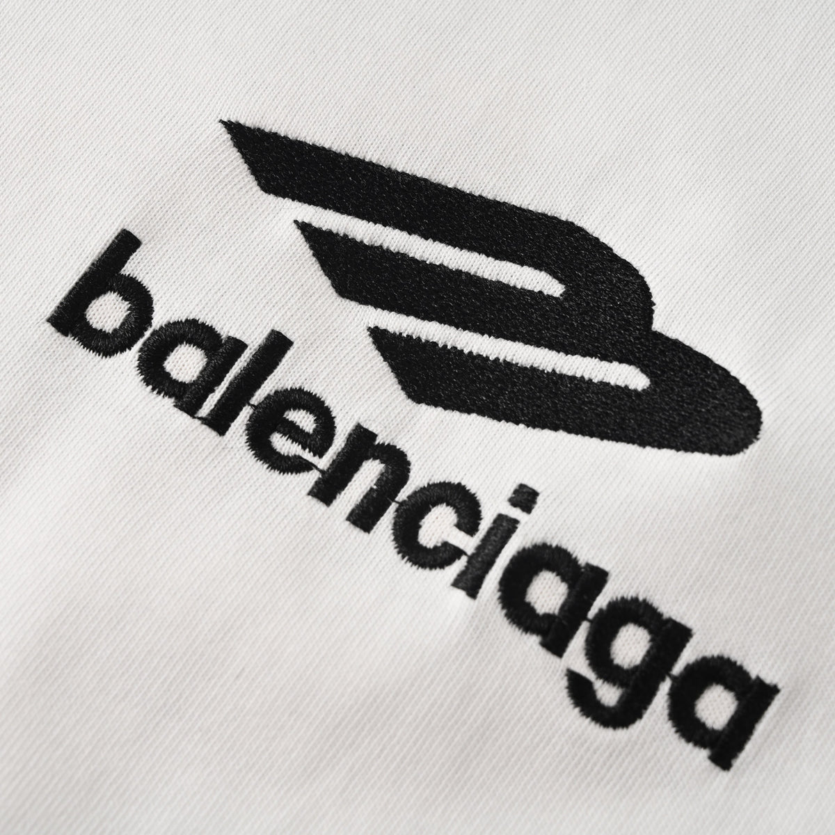 Balenciaga Large-Scale Logo Print Cotton Jersey Hoodie