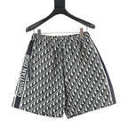 Dior Oblique All-Over Print Shorts with Side Webbing