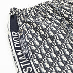 Dior Oblique All-Over Print Shorts with Side Webbing