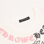 Chrome Hearts Color-block Gothic Script Cross Necklace T-Shirt