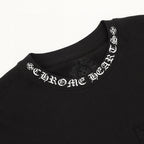 Chrome Hearts Short-Sleeve T-Shirt with Sanskrit Lettering Print at the Neckline