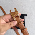 Authentic Celine Women's Leather Belt – Triomphe Buckle