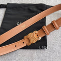 Authentic Celine Women's Leather Belt – Triomphe Buckle